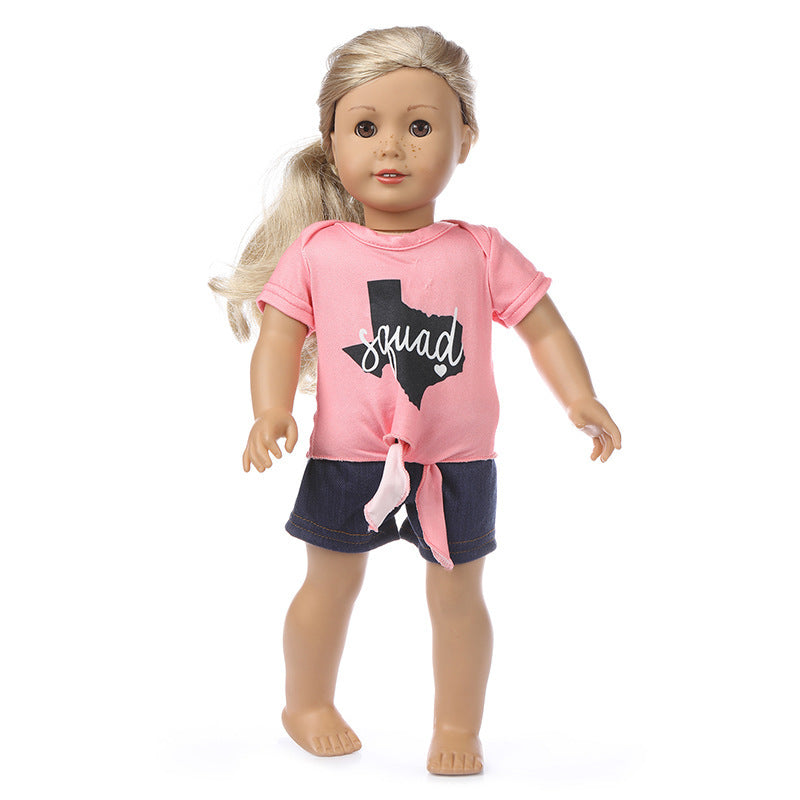 Simple Dearbei Shaf Doll Casual Set 18-Inch American Girl Doll Clothes Simple Fashion Doll Accessories