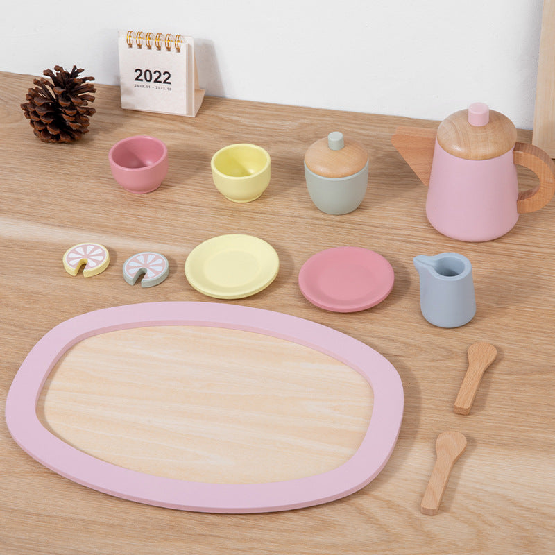 Children's Play House Tea Set Combination Set Toy Wooden