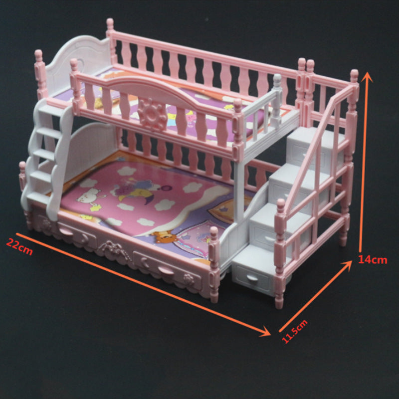 17cm Doll Toy Accessories Double Princess Bed