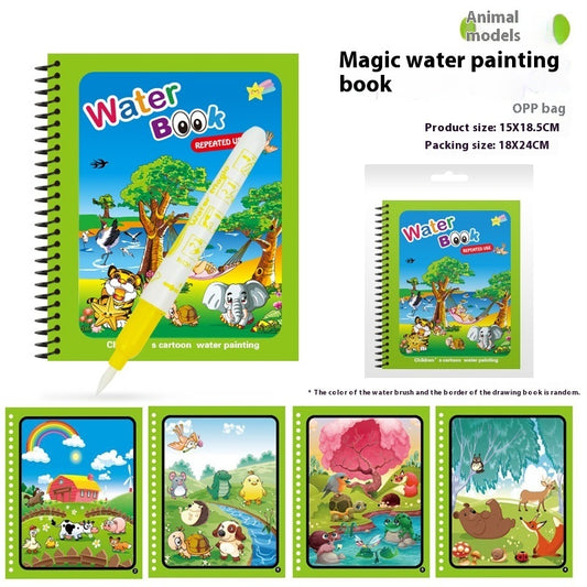 Mess-Free Children's DIY Magic Water Painting Book Creative Magic Water Painting Book