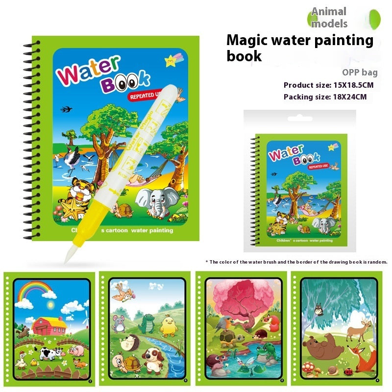 Mess-Free Children's DIY Magic Water Painting Book Creative Magic Water Painting Book