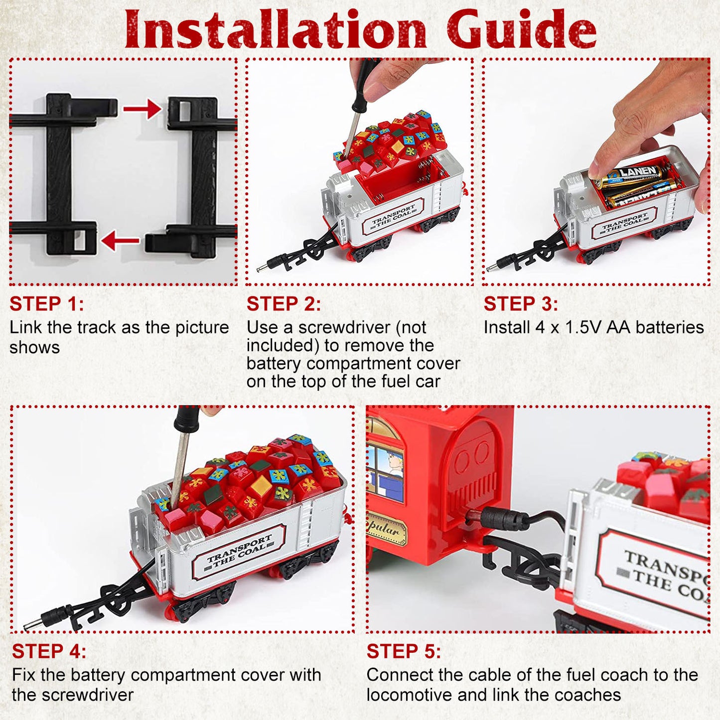 IN SEASON: Limited Time Electric Train Set Kid Toy Christmas Steam Train Kit