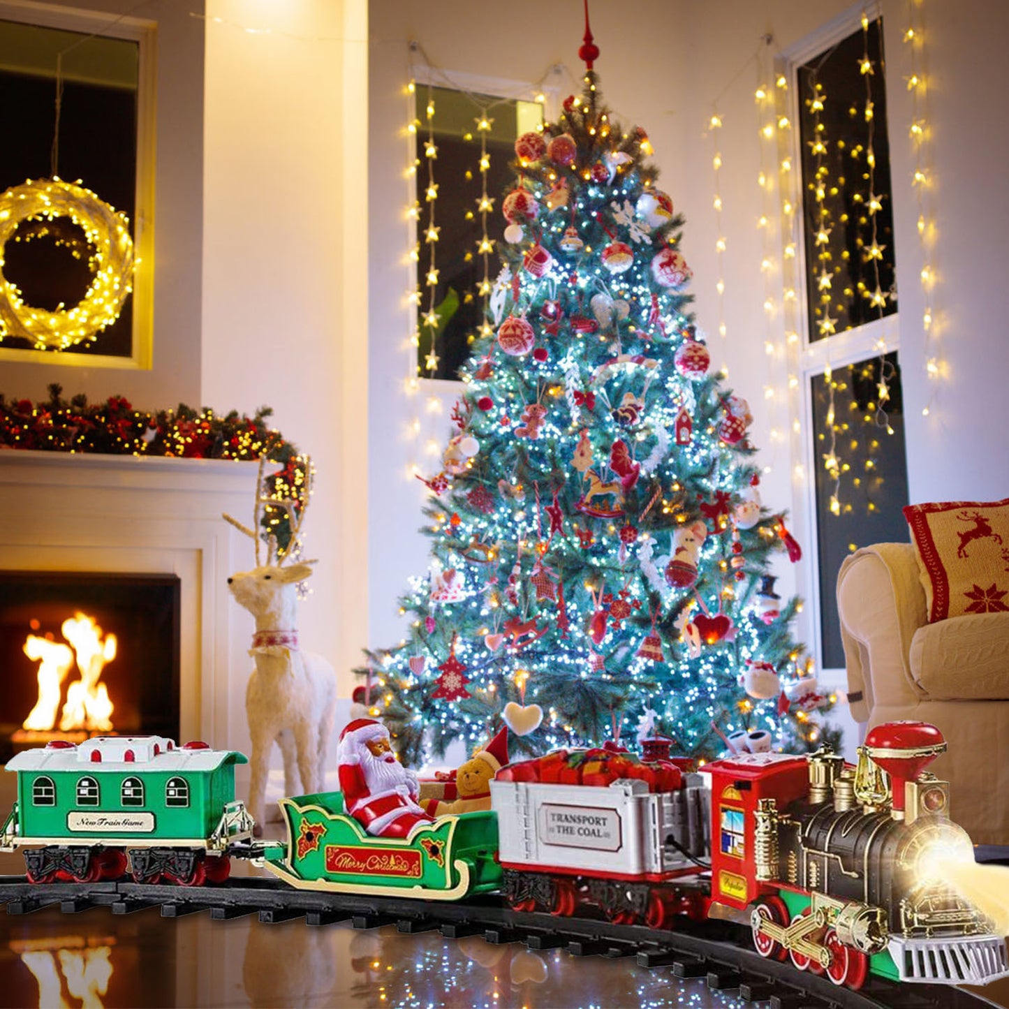 IN SEASON: Limited Time Electric Train Set Kid Toy Christmas Steam Train Kit