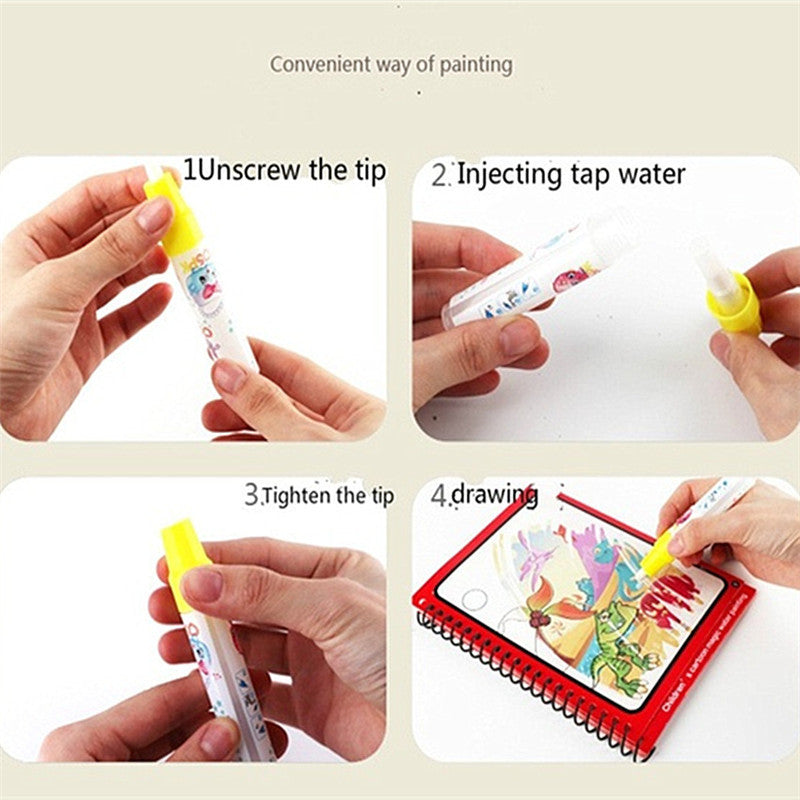 Mess-Free Children's DIY Magic Water Painting Book Creative Magic Water Painting Book