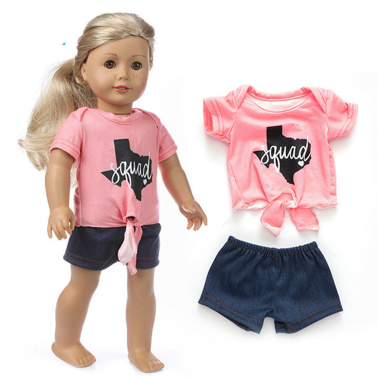 Simple Dearbei Shaf Doll Casual Set 18-Inch American Girl Doll Clothes Simple Fashion Doll Accessories