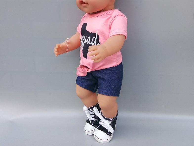 Simple Dearbei Shaf Doll Casual Set 18-Inch American Girl Doll Clothes Simple Fashion Doll Accessories