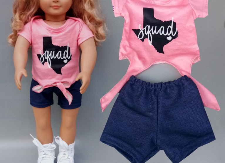 Simple Dearbei Shaf Doll Casual Set 18-Inch American Girl Doll Clothes Simple Fashion Doll Accessories