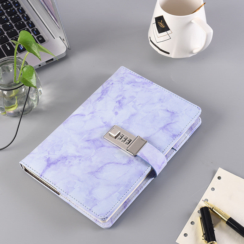 Retro Password Book With Lock Notebook Creative Simple Student Children's Diary Hand Account Notebook