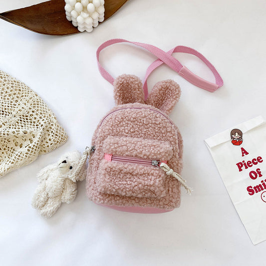 Bunny Ears and Bear Plush Cute Child's Bag