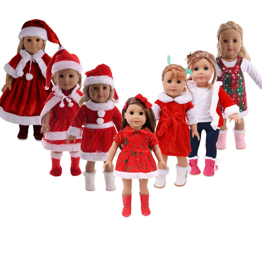 IN SEASON: Limited Time 18-inch American Girl Doll Accessories Christmas Clothes 43cm Xiafu Baby Skirt Suit