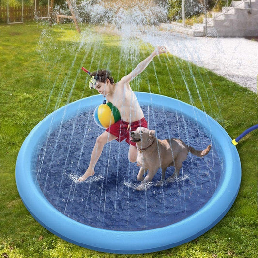 Non-Slip Splash Pad For Kids And Pets Pool Summer Outdoor Water Toys Fun Backyard Fountain Play Mat