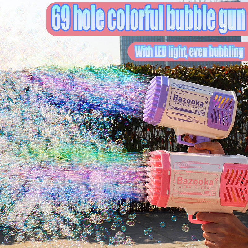 Light-Up Bubble Gun 69 Holes