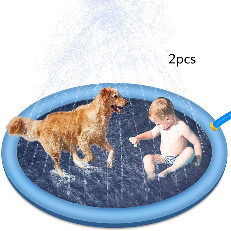 Non-Slip Splash Pad For Kids And Pets Pool Summer Outdoor Water Toys Fun Backyard Fountain Play Mat