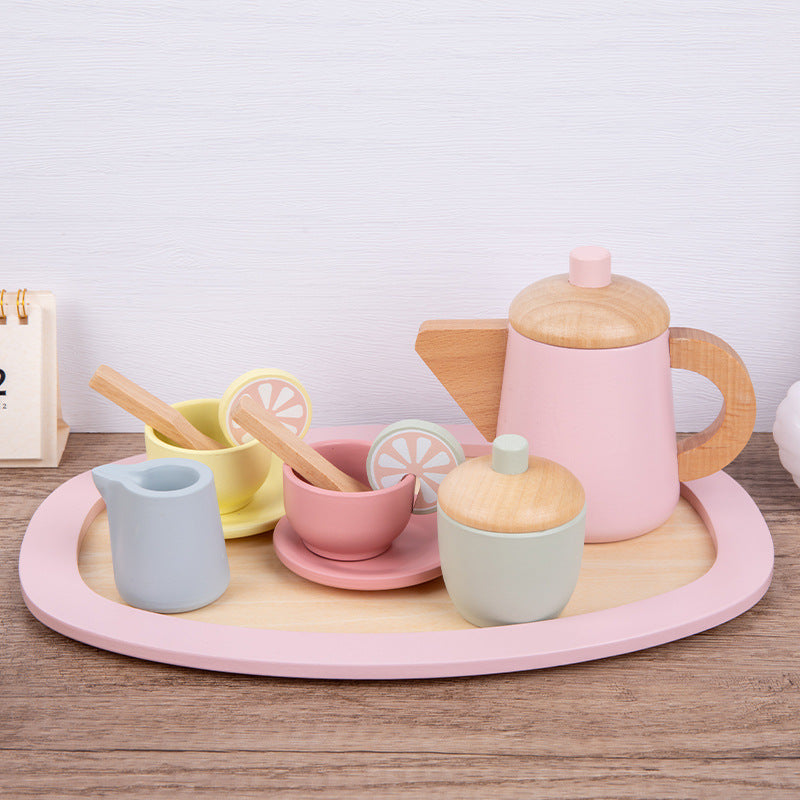 Children's Play House Tea Set Combination Set Toy Wooden