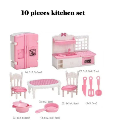 17cm Doll Toy Accessories Double Princess Bed