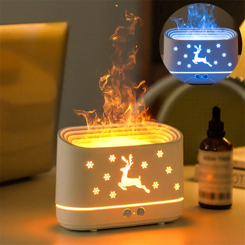 IN SEASON: Limited Time Elk Flame Humidifier Diffuser Household Atmosphere Lamp