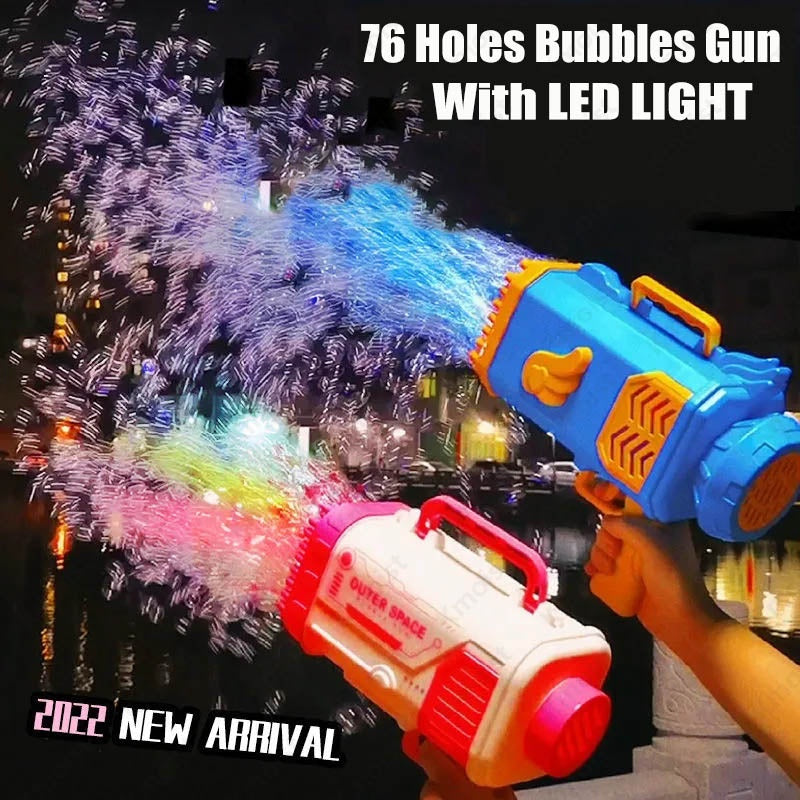 Light-Up Bubble Gun 69 Holes