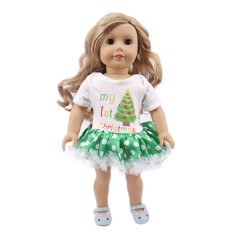 IN SEASON: Limited Time 18-inch American Girl Doll Accessories Christmas Clothes 43cm Xiafu Baby Skirt Suit