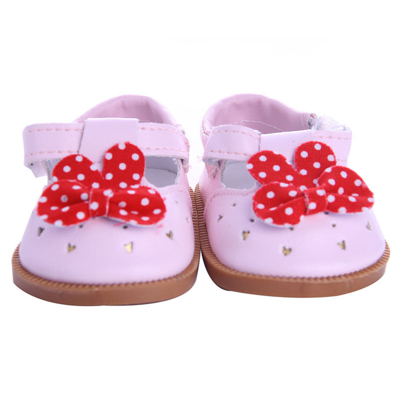 18-inch American Girl Doll Accessories Shoes 43cm Xiafu Doll Doll Accessories Small Leather Shoes