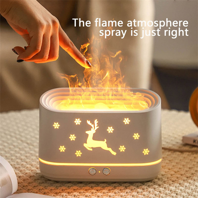IN SEASON: Limited Time Elk Flame Humidifier Diffuser Household Atmosphere Lamp