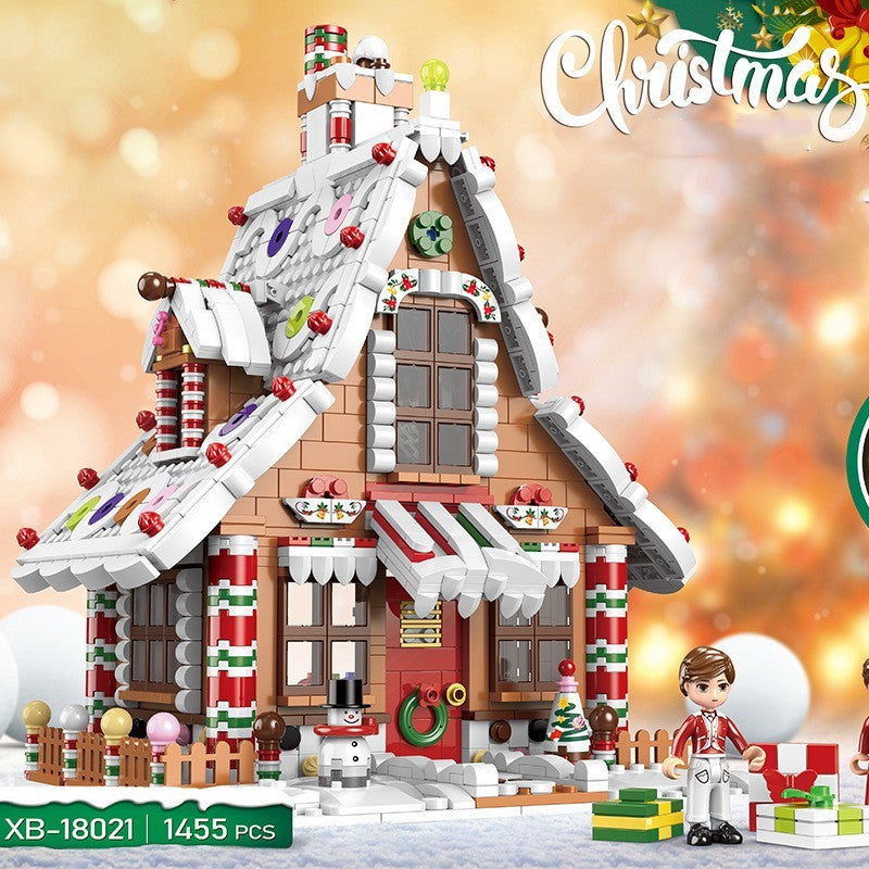 IN SEASON: Limited Time Santa Claus Gingerbread House Building Block Music Box