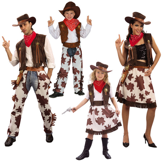 Boys and Girls Cowboy Costume for Adults and Children
