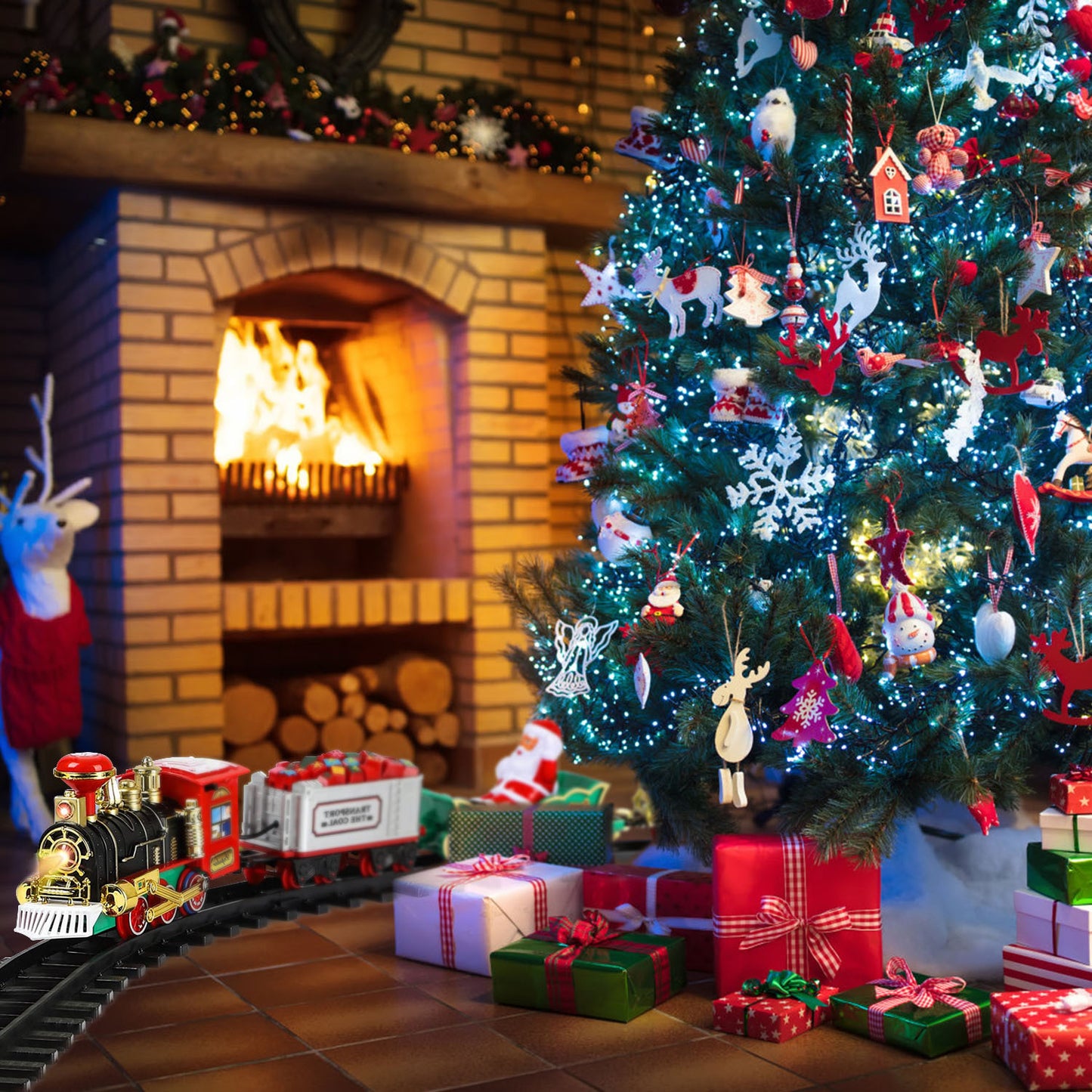 IN SEASON: Limited Time Electric Train Set Kid Toy Christmas Steam Train Kit