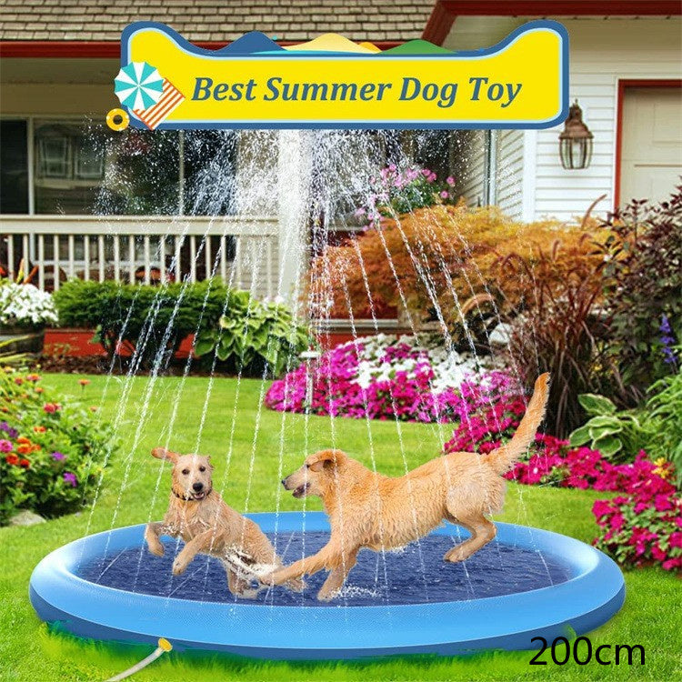 Non-Slip Splash Pad For Kids And Pets Pool Summer Outdoor Water Toys Fun Backyard Fountain Play Mat