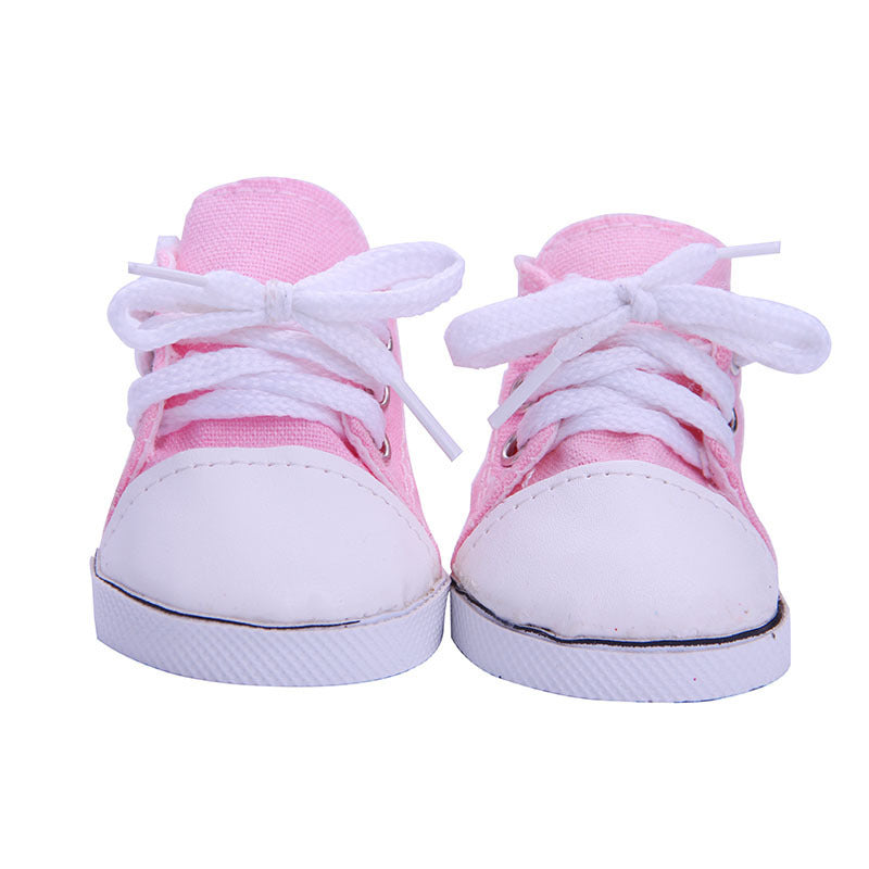 18-inch American Girl Doll Accessories Canvas Shoes 43cm Xiafu Rag Baby, Toy Figurine, Doll Shoes
