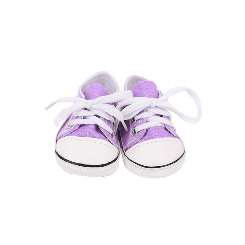 18-inch American Girl Doll Accessories Canvas Shoes 43cm Xiafu Rag Baby, Toy Figurine, Doll Shoes