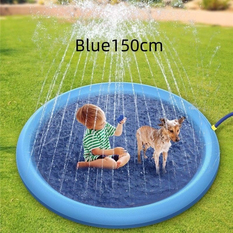Non-Slip Splash Pad For Kids And Pets Pool Summer Outdoor Water Toys Fun Backyard Fountain Play Mat