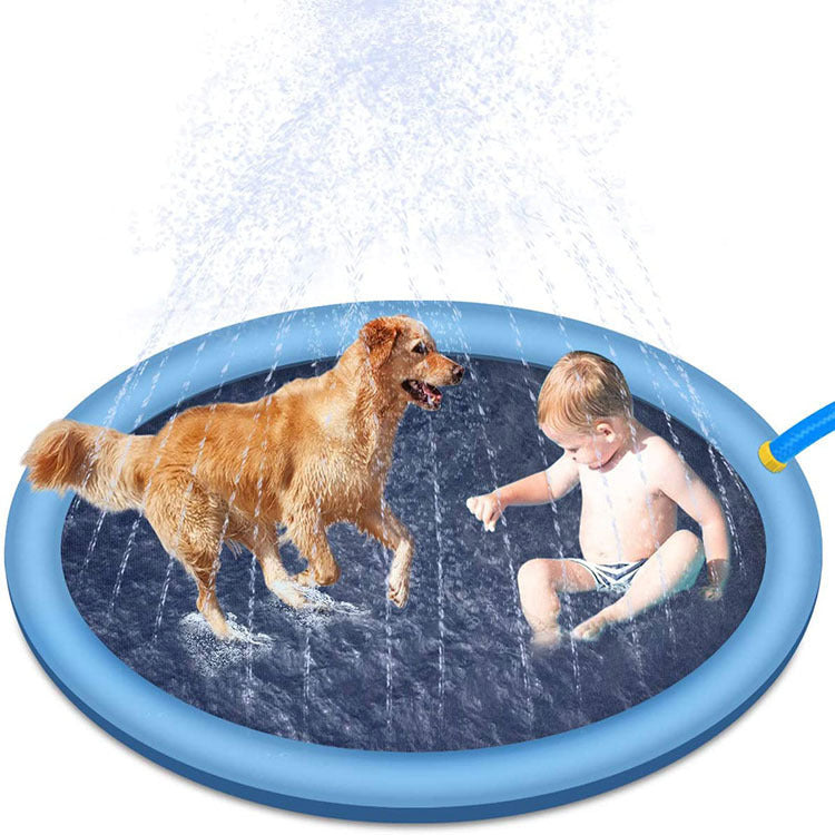 Non-Slip Splash Pad For Kids And Pets Pool Summer Outdoor Water Toys Fun Backyard Fountain Play Mat