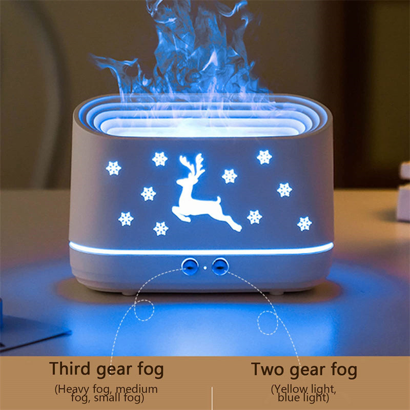 IN SEASON: Limited Time Elk Flame Humidifier Diffuser Household Atmosphere Lamp
