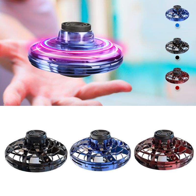 Drone LED UFO Flying Helicopter Spinner Toy Kids