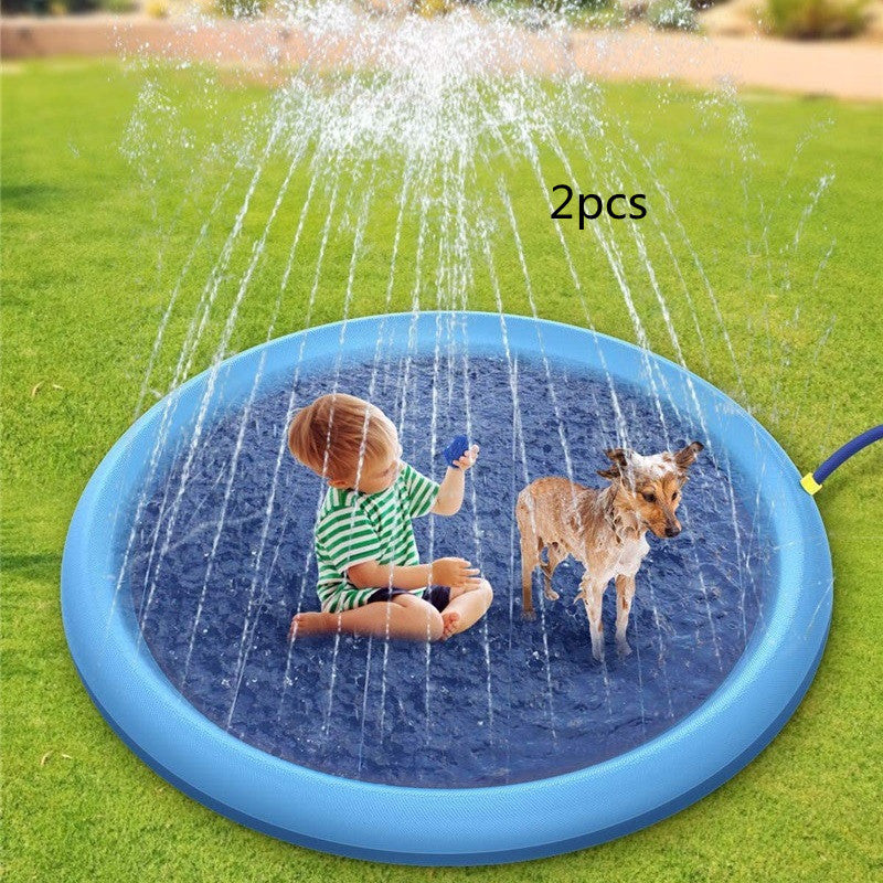 Non-Slip Splash Pad For Kids And Pets Pool Summer Outdoor Water Toys Fun Backyard Fountain Play Mat