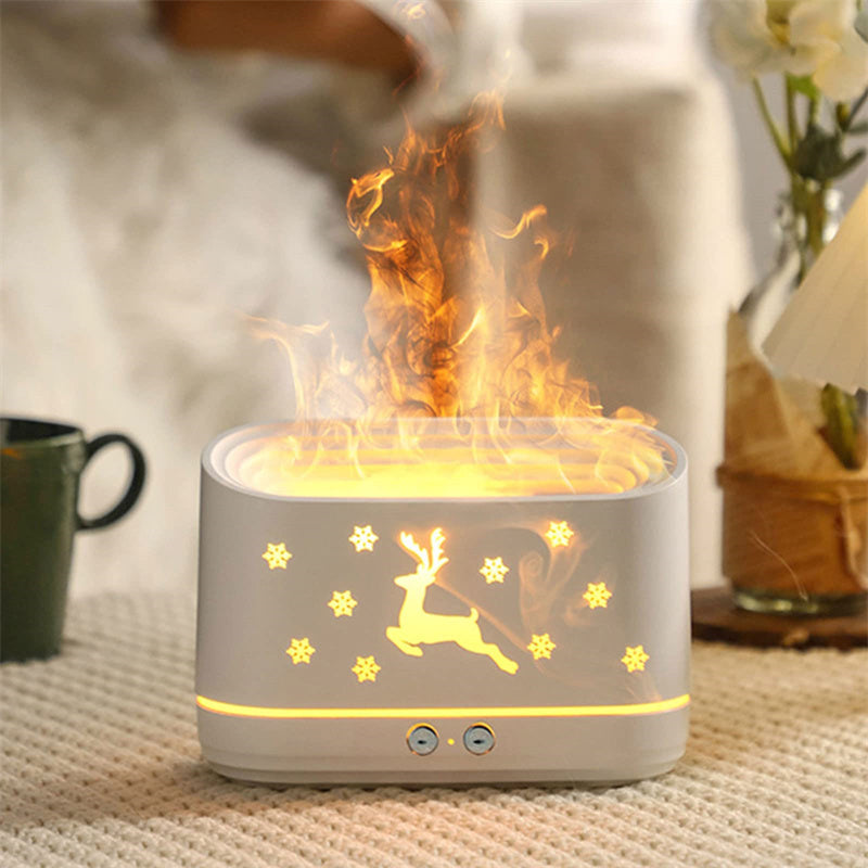 IN SEASON: Limited Time Elk Flame Humidifier Diffuser Household Atmosphere Lamp