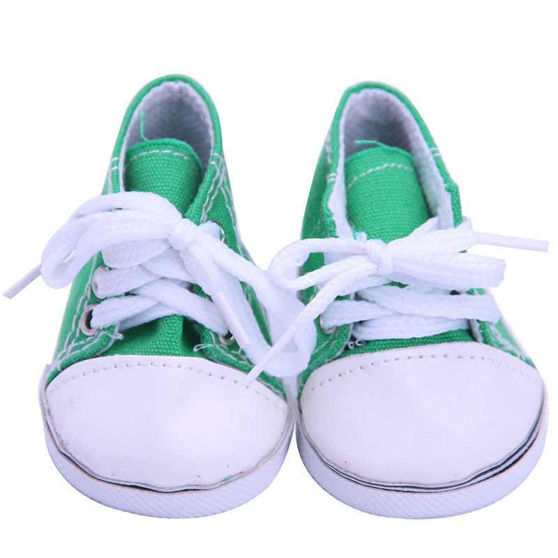 18-inch American Girl Doll Accessories Canvas Shoes 43cm Xiafu Rag Baby, Toy Figurine, Doll Shoes
