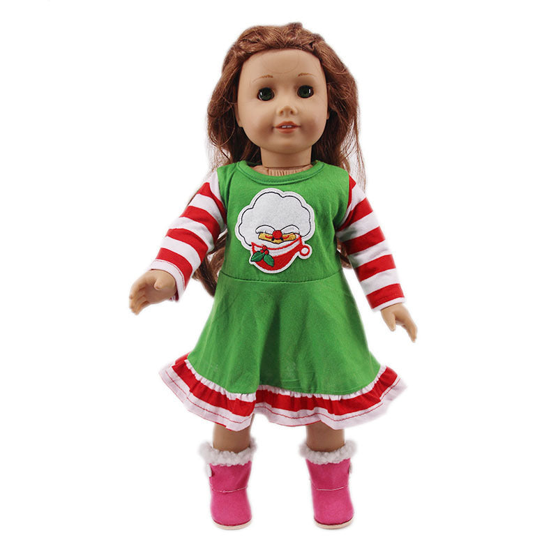 IN SEASON: Limited Time 18-inch American Girl Doll Accessories Christmas Clothes 43cm Xiafu Baby Skirt Suit