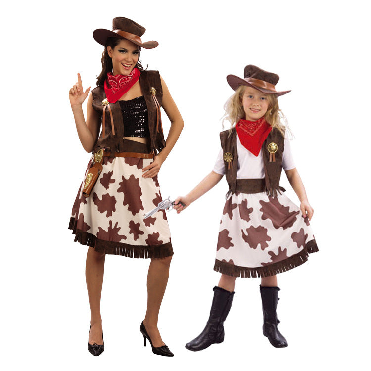 Boys and Girls Cowboy Costume for Adults and Children