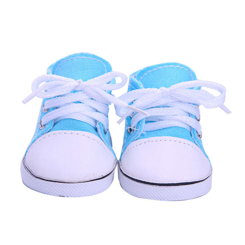 18-inch American Girl Doll Accessories Canvas Shoes 43cm Xiafu Rag Baby, Toy Figurine, Doll Shoes