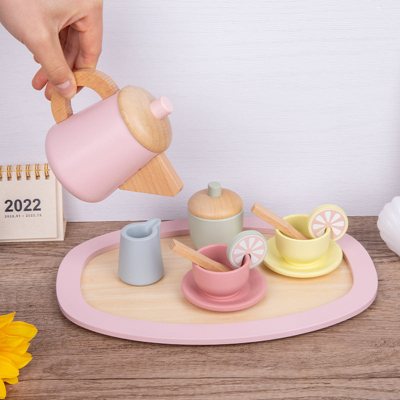 Children's Play House Tea Set Combination Set Toy Wooden