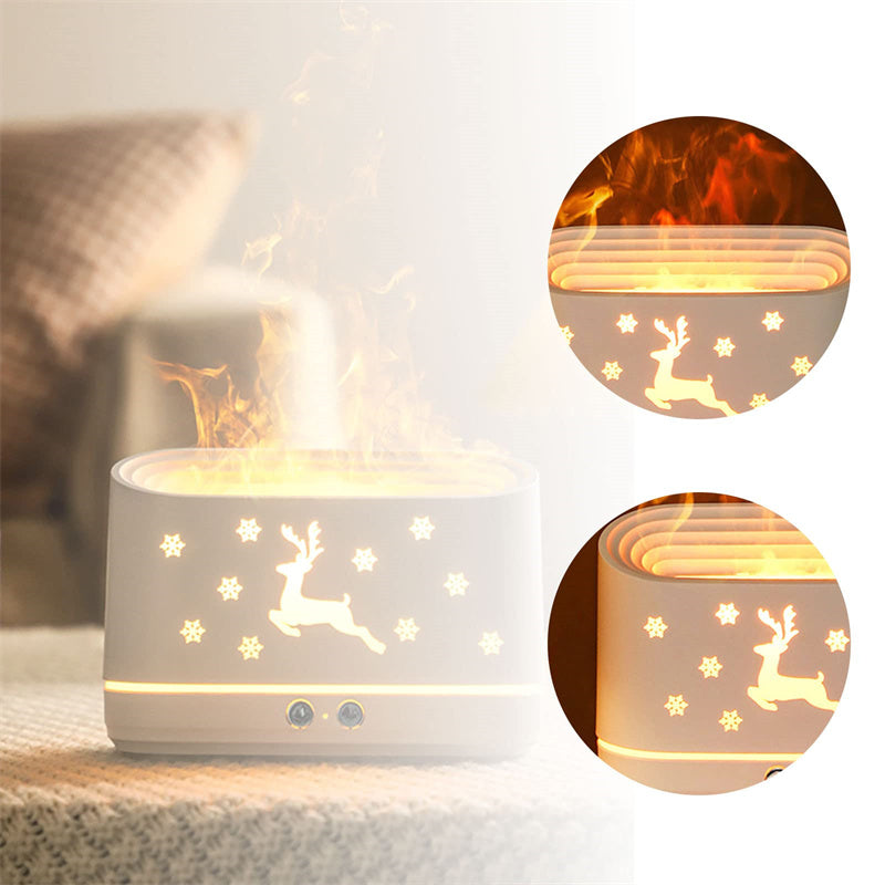 IN SEASON: Limited Time Elk Flame Humidifier Diffuser Household Atmosphere Lamp