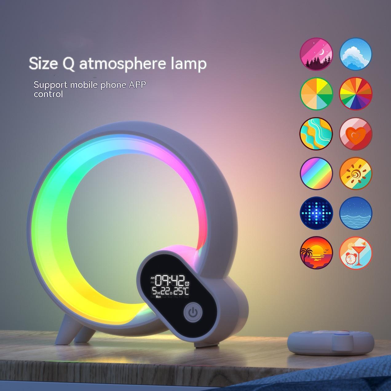 Creative Q Light Analog Sunrise Bluetooth Digital Display Alarm Clock